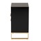 Baxton Studio Giolla Contemporary Glam and Luxe Black Finished Wood and Gold Metal 2Drawer Nightstand 221-12456-ZORO - alternate 4